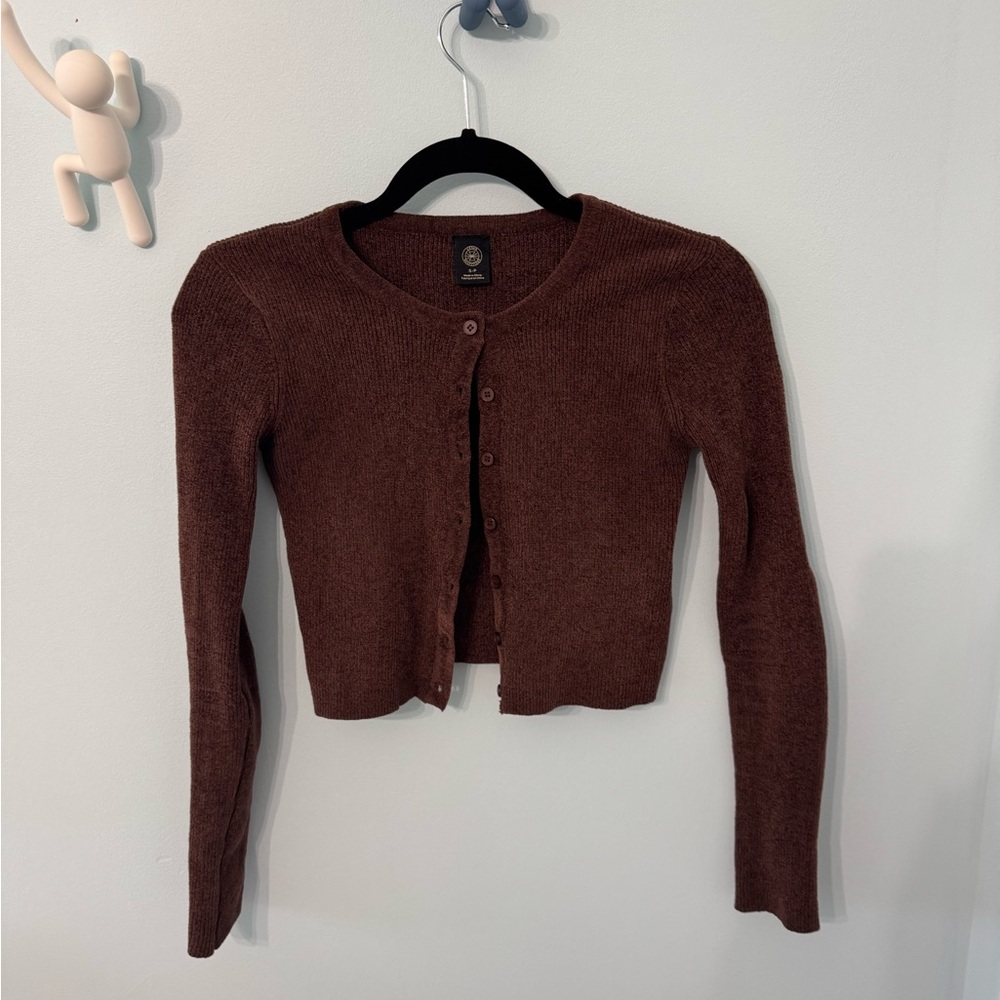 Urban Outfitters Brown Cropped Women's Cardigan